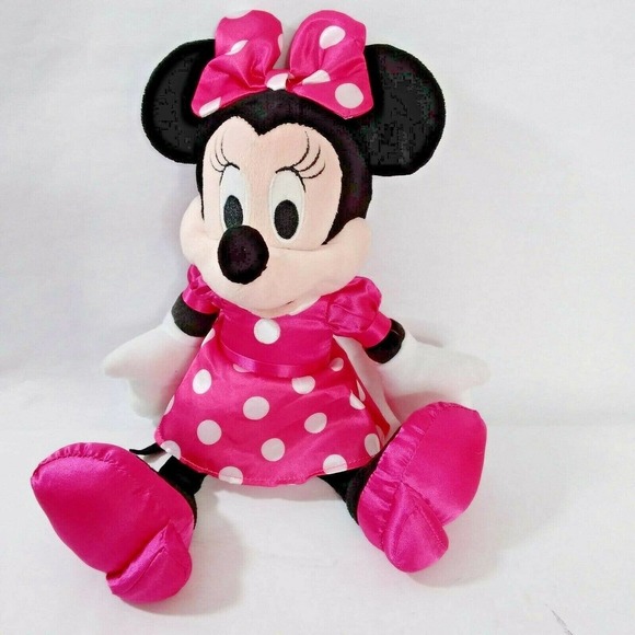 Minnie Mouse Polka Dot Dress Stuffed Plush Animal - Picture 1 of 3